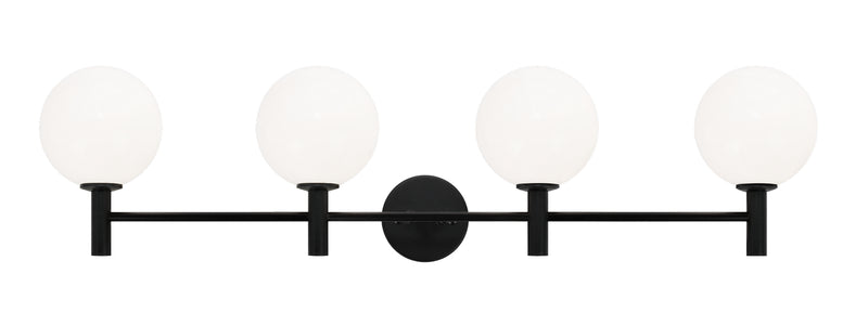 Matteo Lighting S06004BKOP Four Light Wall Sconce, Black Finish - LightingWellCo