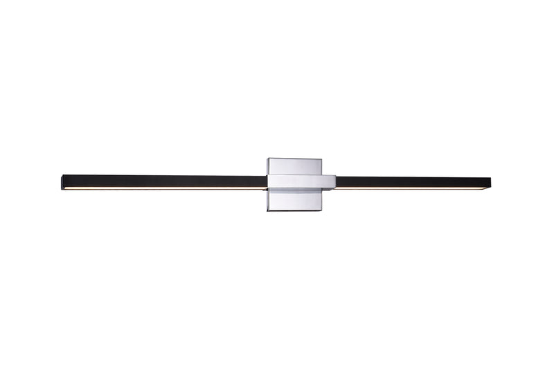 Matteo Lighting W64736MBCH LED Wall Sconce Light, Matte Black & Chrome Finish - LightingWellCo