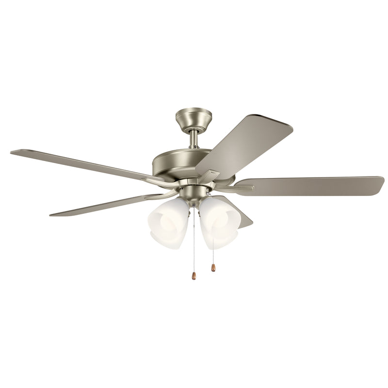 Kichler 330016NI 52``Ceiling Fan, Brushed Nickel Finish - LightingWellCo