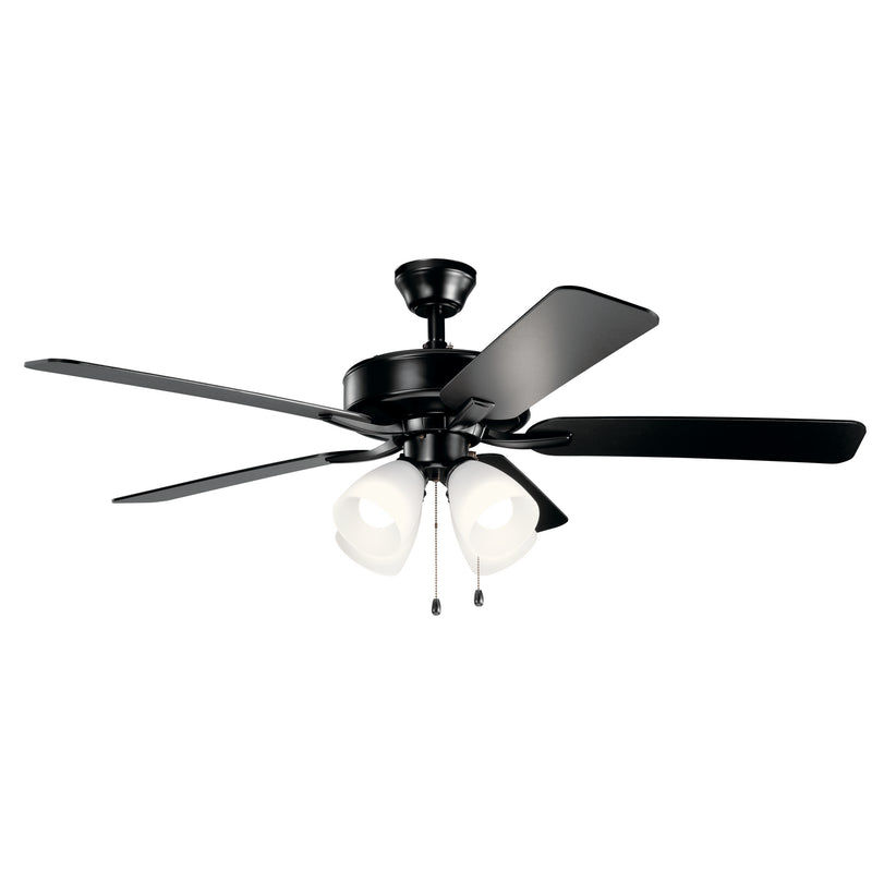 Kichler 330016SBK 52``Ceiling Fan, Satin Black Finish - LightingWellCo