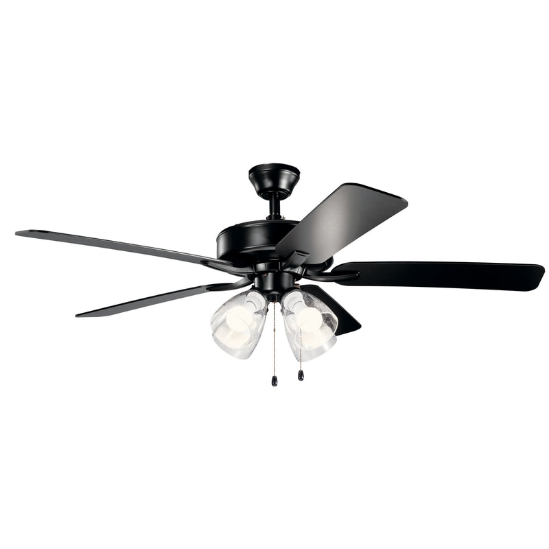 Kichler 330016SBKS 52``Ceiling Fan, Satin Black Finish - LightingWellCo