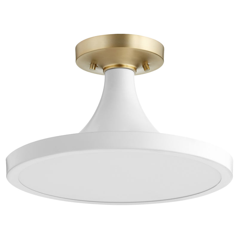 Quorum 3001-15-8 One Light Ceiling Mount, Studio White Finish - LightingWellCo