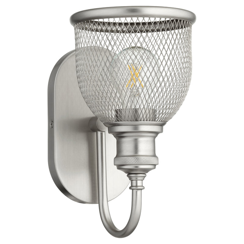 Quorum 5212-1-65 One Light Wall Mount, Satin Nickel Finish - LightingWellCo