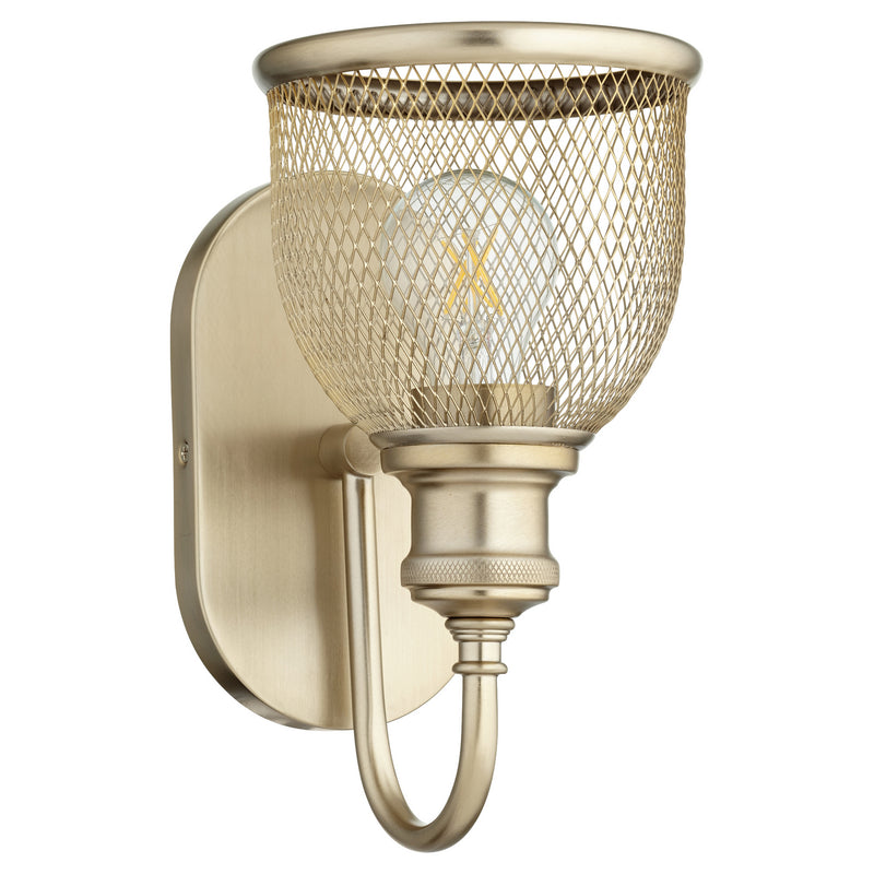 Quorum 5212-1-80 One Light Wall Mount, Aged Brass Finish - LightingWellCo