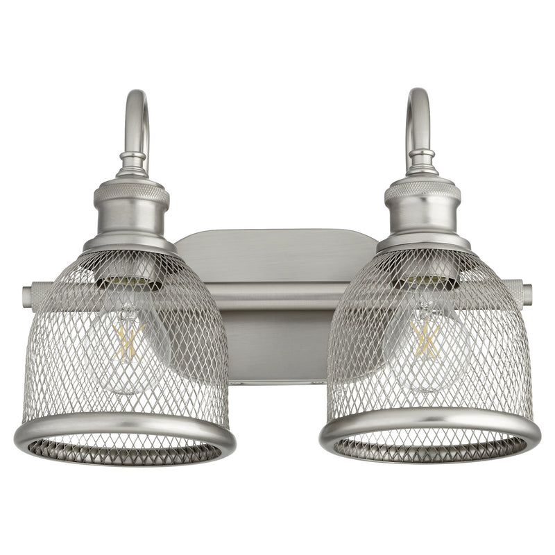 Quorum 5212-2-65 Two Light Vanity, Satin Nickel Finish - LightingWellCo