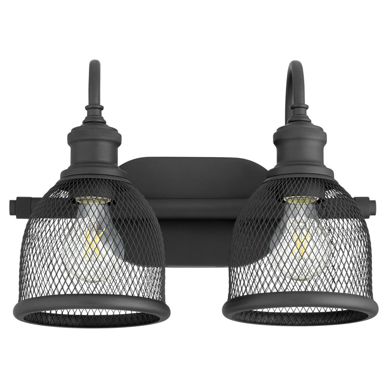 Quorum 5212-2-69 Two Light Vanity, Black Finish - LightingWellCo