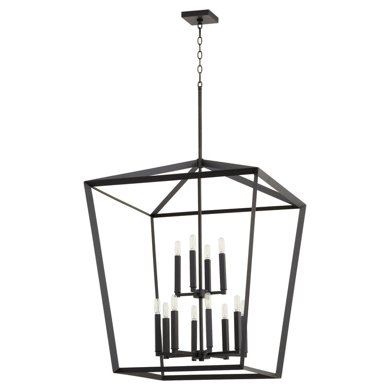 Quorum 6809-12-69 12 Light Entry Pendant, Black Finish - LightingWellCo
