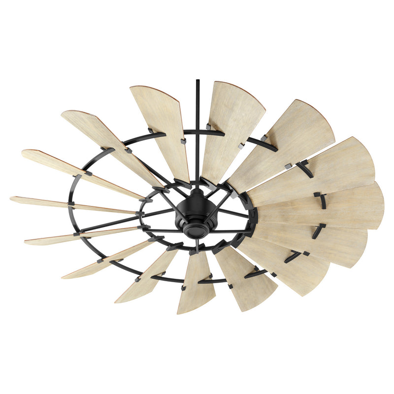Quorum 97215-69 72``Ceiling Fan, Black Finish - LightingWellCo