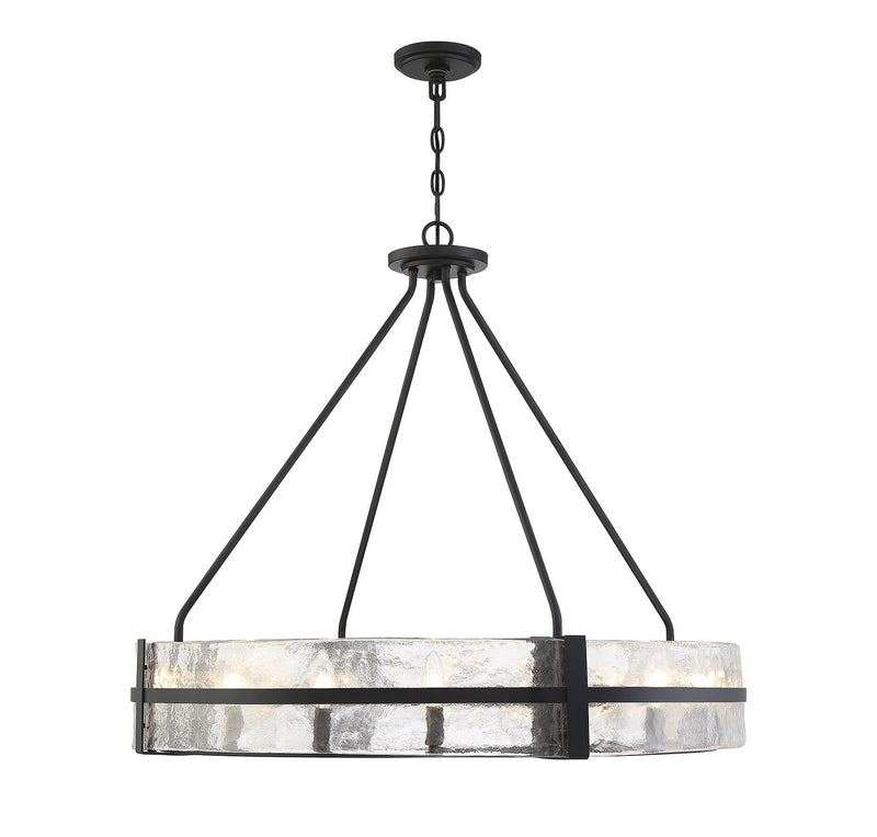 Savoy House Hudson 7-1851-12-89 12 Light Pendant, Matte Black Finish - LightingWellCo