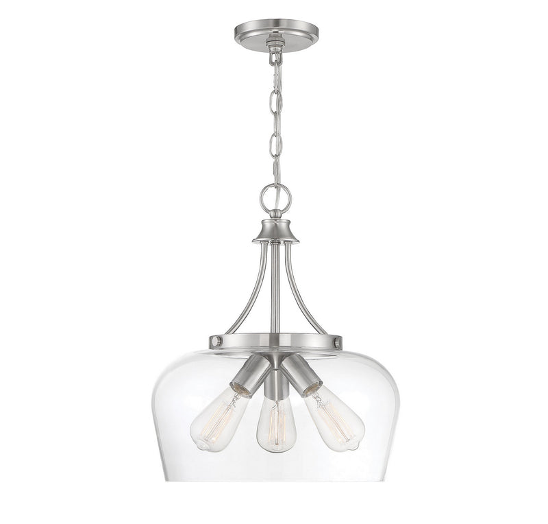 Savoy House Octave 7-4034-3-SN Three Light Pendant, Satin Nickel Finish - LightingWellCo