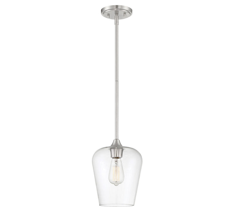 Savoy House Octave 7-4036-1-SN One Light Mini Pendant, Satin Nickel Finish - LightingWellCo