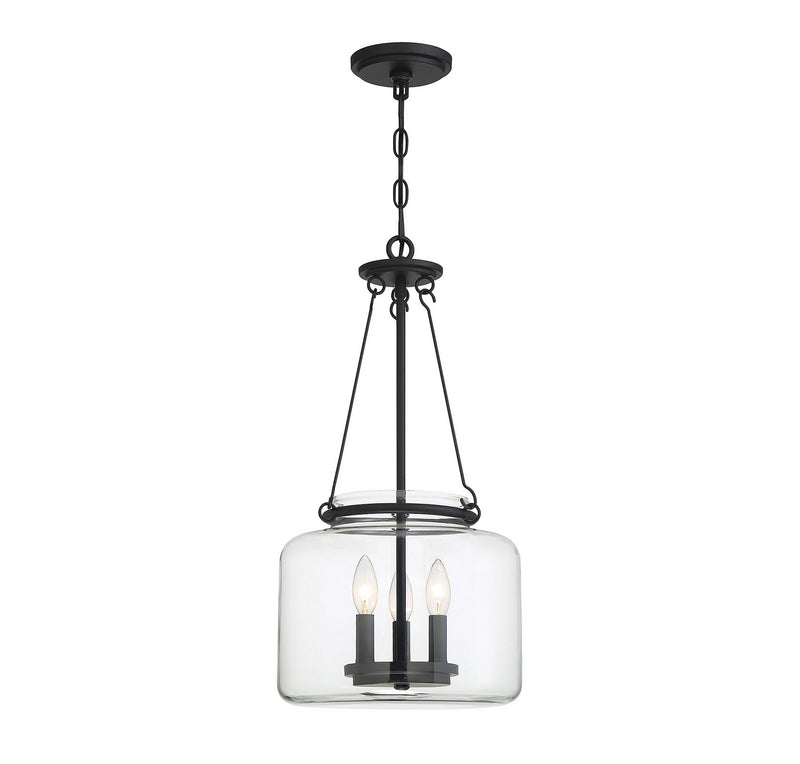 Savoy House Akron 7-9006-3-89 Three Light Pendant, Matte Black Finish - LightingWellCo