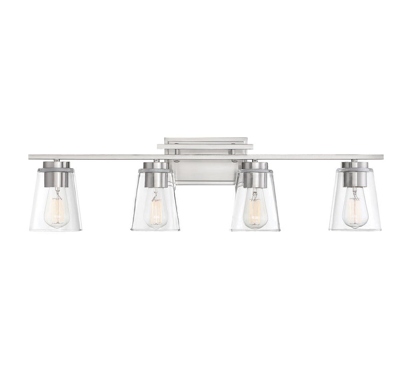 Savoy House Calhoun 8-1020-4-SN Two Light Bath Bar, Satin Nickel Finish - LightingWellCo