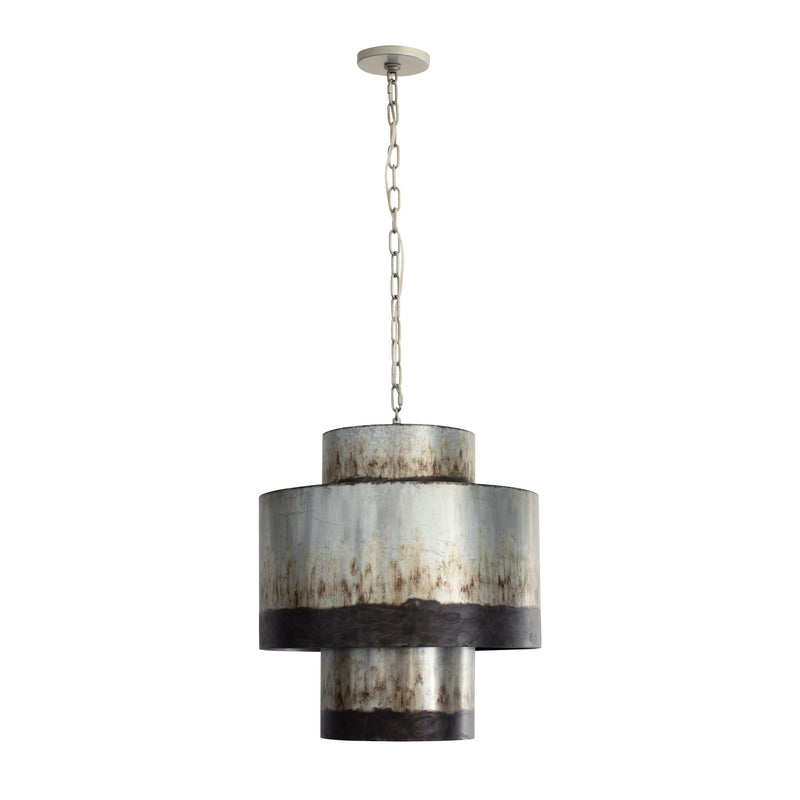 Varaluz 323F04OG Four Light Pendant, Ombre Galvanized Finish - LightingWellCo