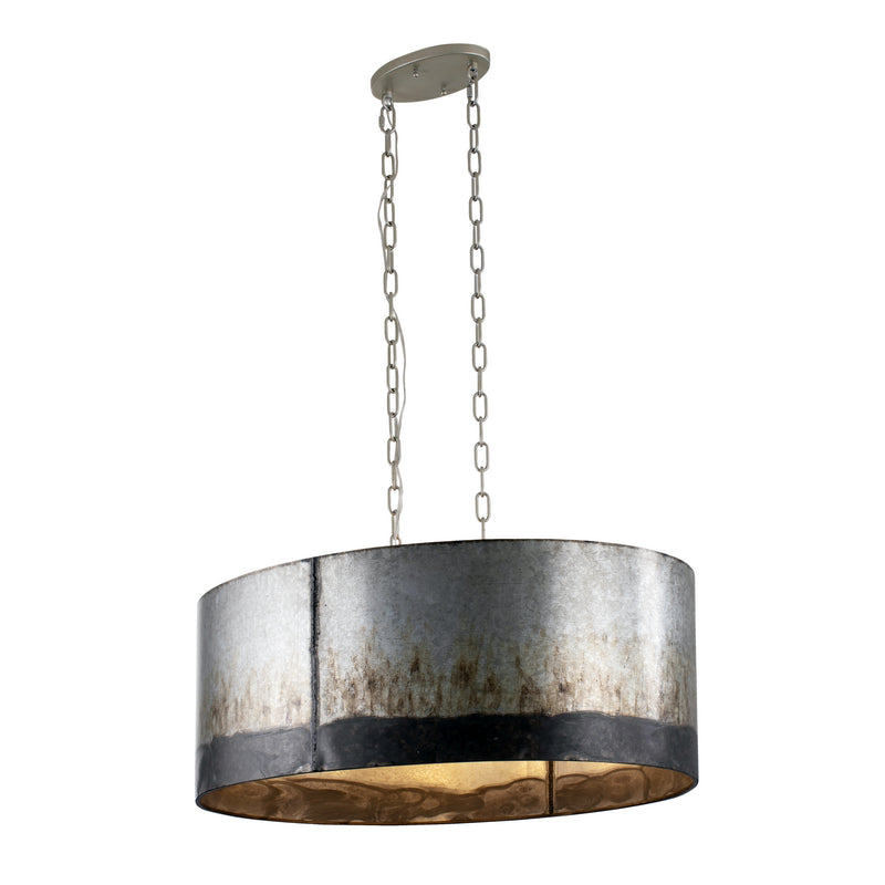 Varaluz 323N06OG Six Light Pendant, Ombre Galvanized Finish - LightingWellCo