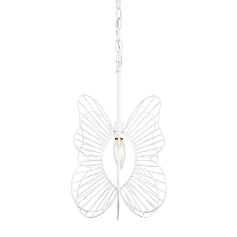 Varaluz 330M01WH One Light Mini Pendant, White Finish - LightingWellCo