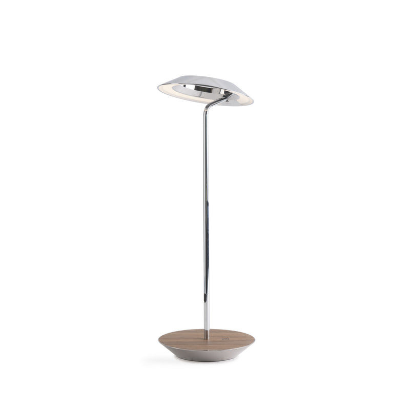 Koncept RYO-SW-CRM-OWT-DSK LED Desk Lamp, Chrome, Oiled Walnut Finish - LightingWellCo