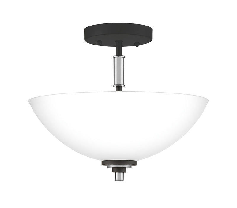 Quoizel CRD1713BN Two Light Semi Flush Mount, Brushed Nickel Finish - LightingWellCo