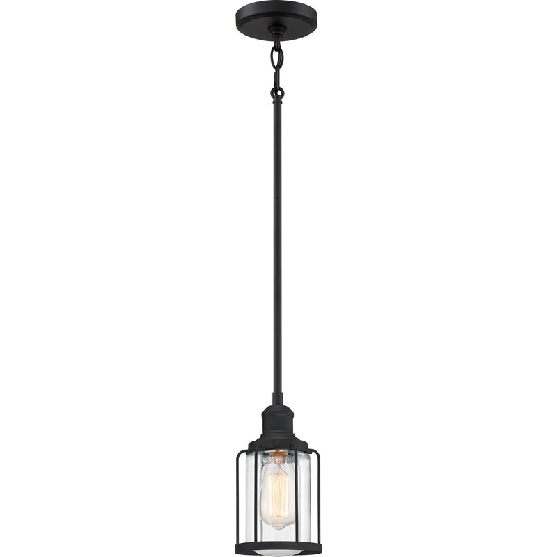 Quoizel LUD1505EK One Light Mini Pendant, Earth Black Finish - LightingWellCo