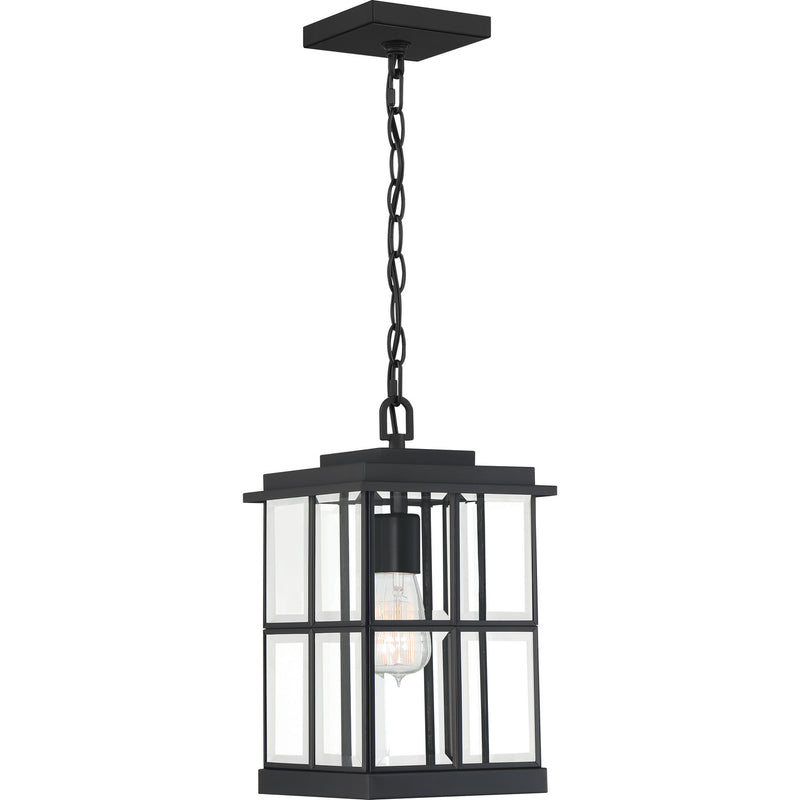 Quoizel MGN1908MBK One Light Outdoor Hanging Lantern, Matte Black Finish - LightingWellCo