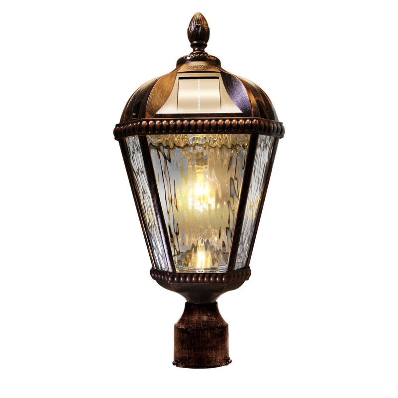 Gama Sonic GS-98B-F-BB Royal Bulb Solar Light - 3" Fitter - Brushed Bronze - LightingWellCo