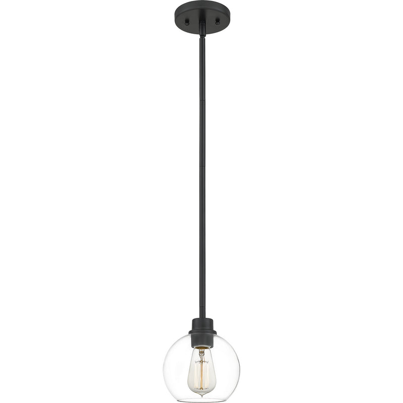 Quoizel PRUC1507MBK One Light Mini Pendant, Matte Black Finish - LightingWellCo