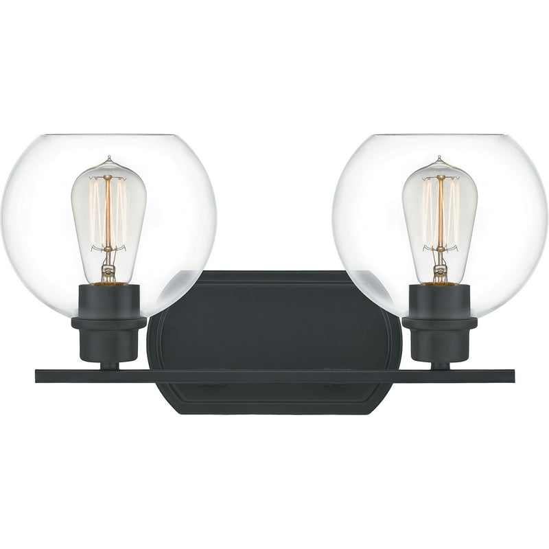 Quoizel PRUC8617MBK Two Light Bath, Matte Black Finish - LightingWellCo