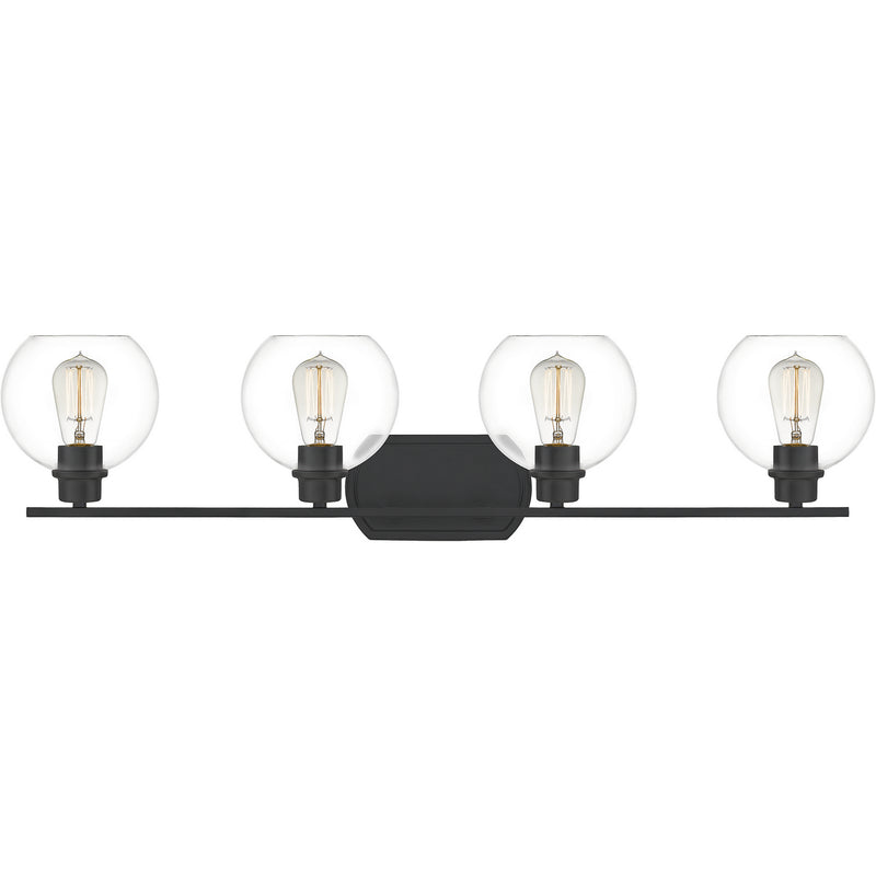 Quoizel PRUC8636MBK Four Light Bath, Matte Black Finish - LightingWellCo