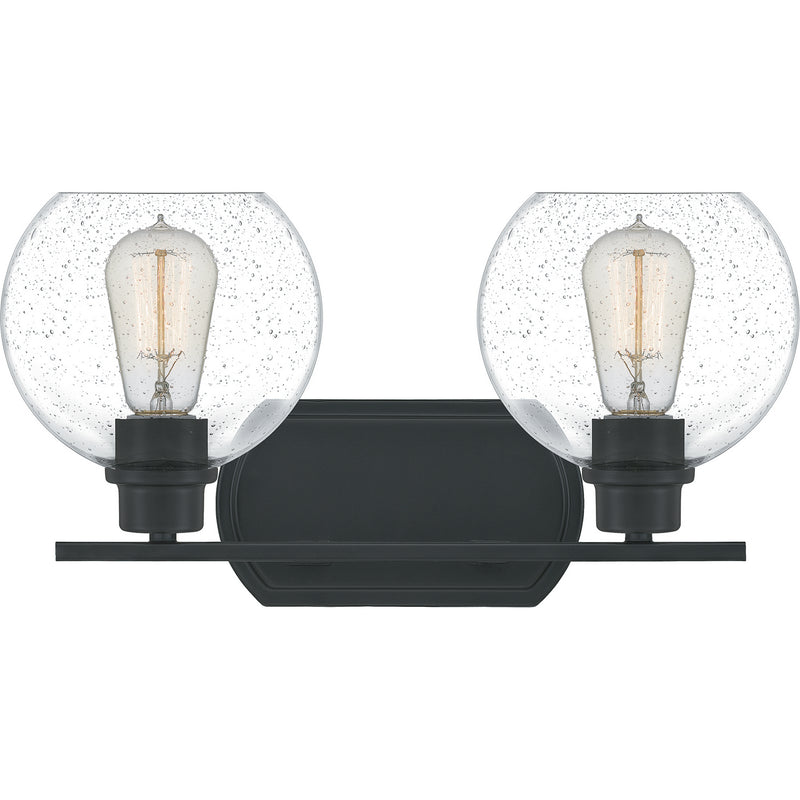 Quoizel PRUS8617MBK Two Light Bath, Matte Black Finish - LightingWellCo