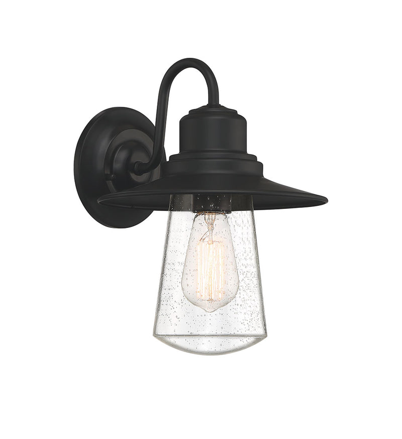 Quoizel RAD8410MBK One Light Outdoor Wall Lantern, Matte Black Finish - LightingWellCo