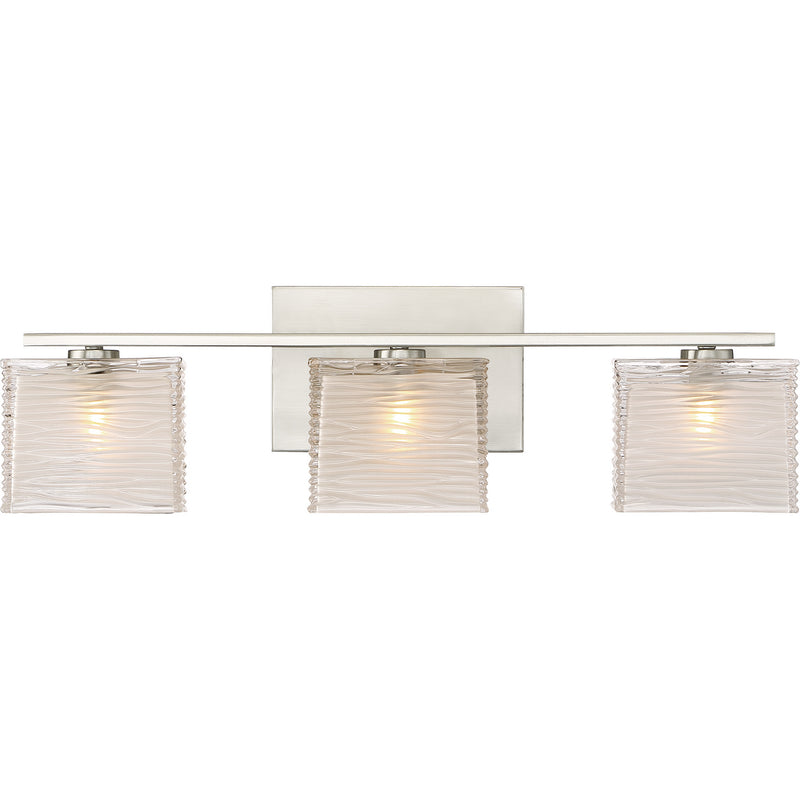 Quoizel WCP8603BN Three Light Bath Fixture, Brushed Nickel Finish - LightingWellCo