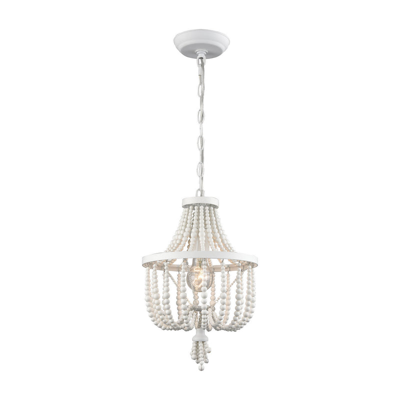 ELK Home 1122-062 One Light Mini Pendant, White Finish-LightingWellCo
