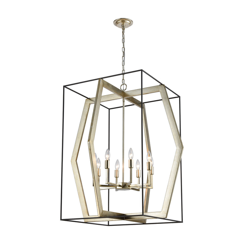 ELK Home 1141-103 Eight Light Chandelier, Antique Silver Finish-LightingWellCo