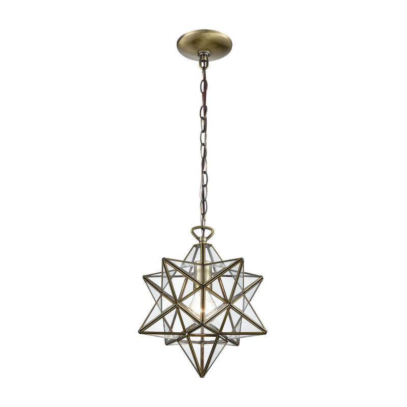 ELK Home 1145-020 One Light Mini Pendant, Antique Brass Finish-LightingWellCo
