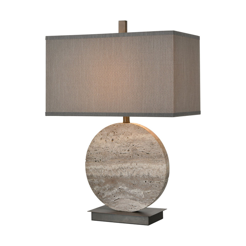 ELK Home D4232 One Light Table Lamp, Dark Dunbrook, Grey Stone, Grey Stone Finish - At LightingWellCo