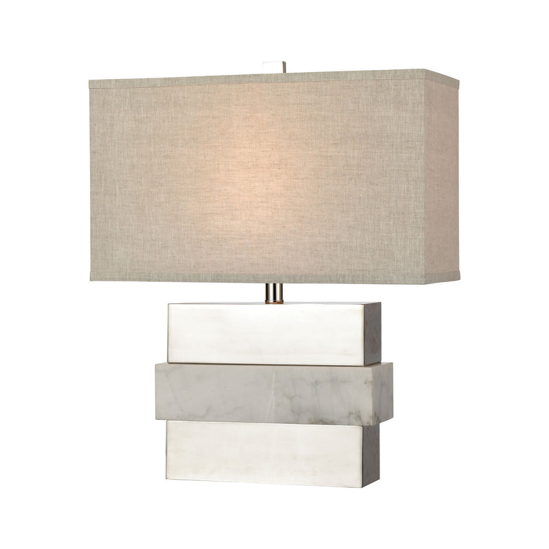 ELK Home D4289 One Light Table Lamp, Silver Finish-LightingWellCo