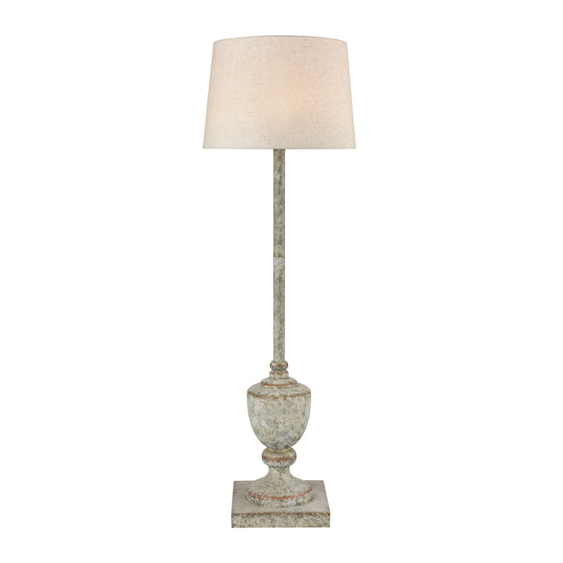 ELK Home D4390 One Light Floor Lamp, Grey, Antique White, Antique White Finish - At LightingWellCo