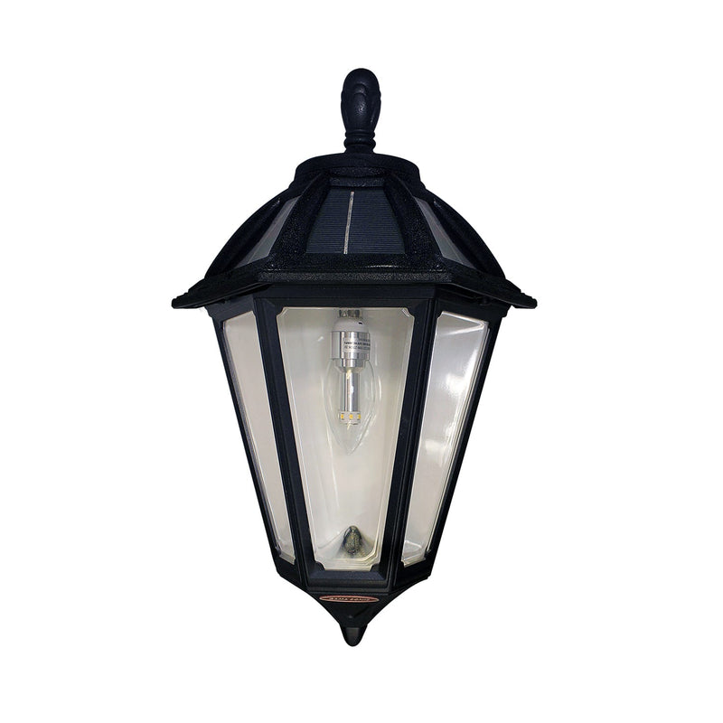 Gama Sonic GS-179-BLK Polaris Sconce   - Black - LightingWellCo