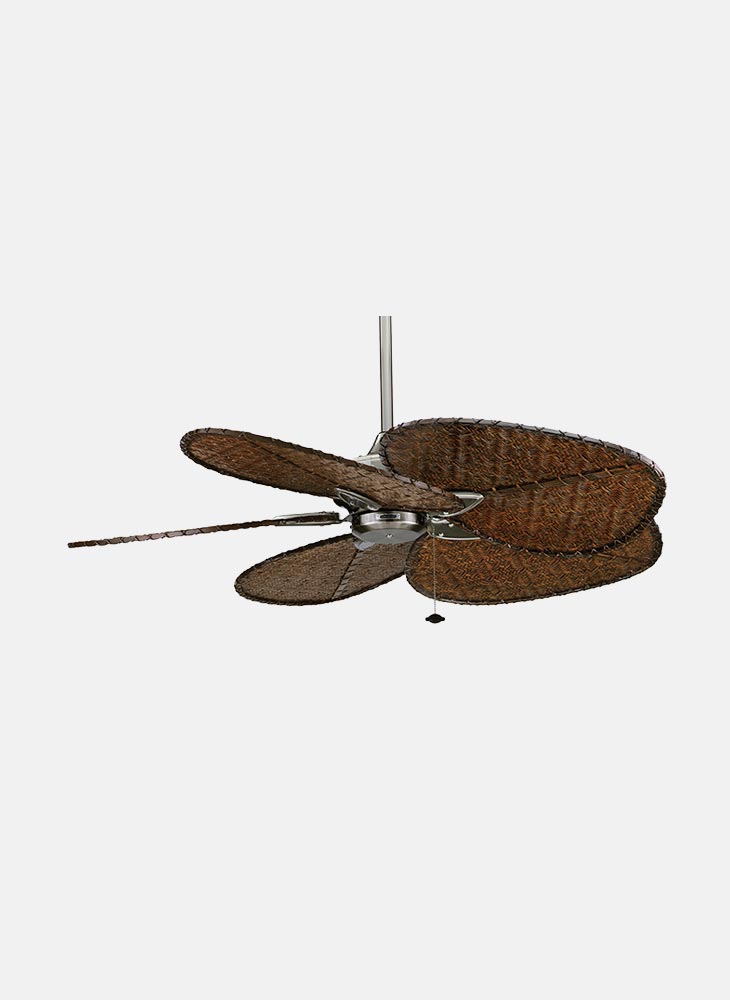 Fanimation ISD1A Antique Finish Wide Oval Woven Bamboo Fan Blades - LightingWellCo