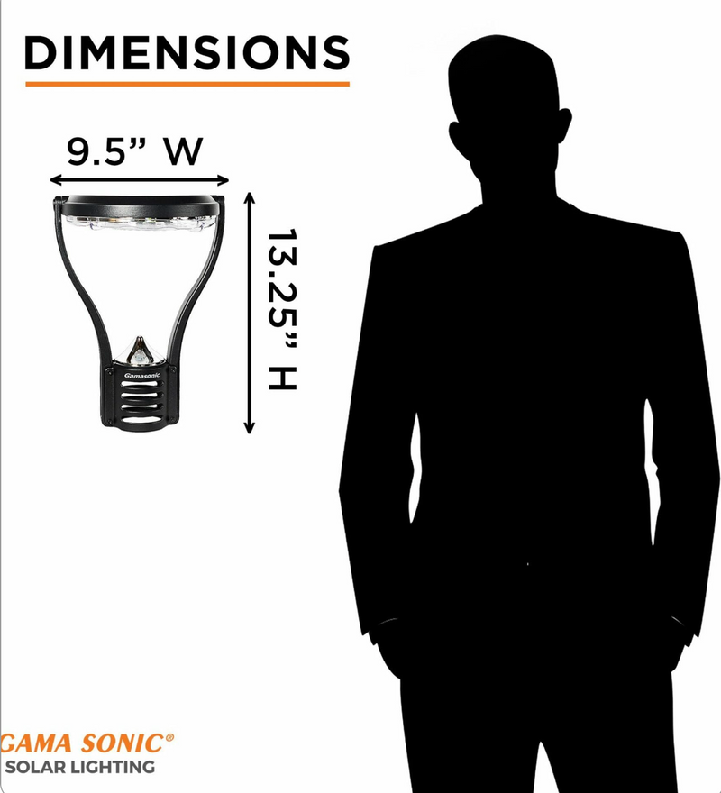 Gama Sonic 132i90012 Modern Solar Post Light - LightingWellCo