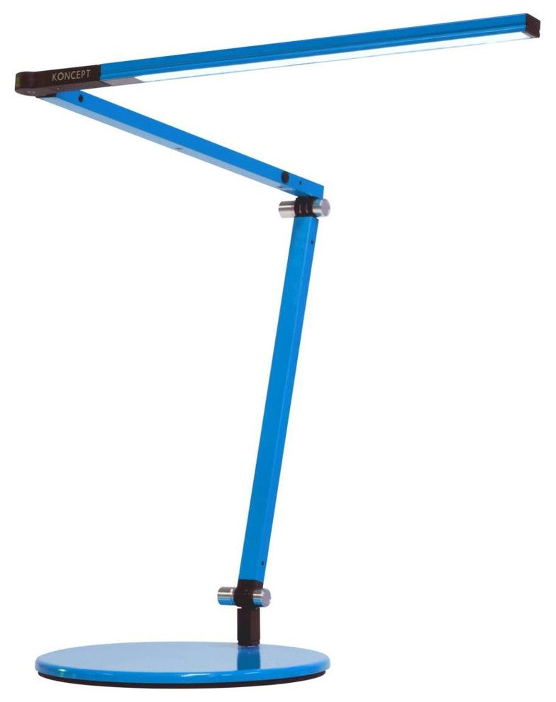 Koncept Z-Bar Mini Desk Lamp with Standard Desk Base Warm White Light Blue - AR3100-WD-BLU-DSK - LightingWellCo