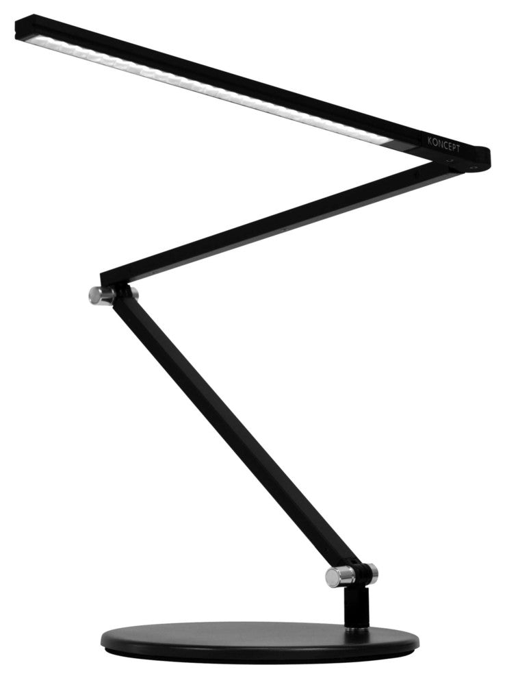 Koncept Z-Bar Mini Desk Lamp with Standard Desk Base Cool White Light Metallic Black - AR3100-CD-MBK-DSK - LightingWellCo
