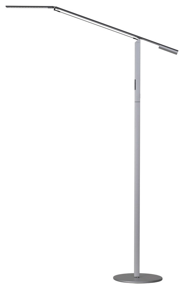 Koncept Equo Floor Lamp with Cool White Light Silver - ELX-A-C-SIL-FLR - LightingWellCo