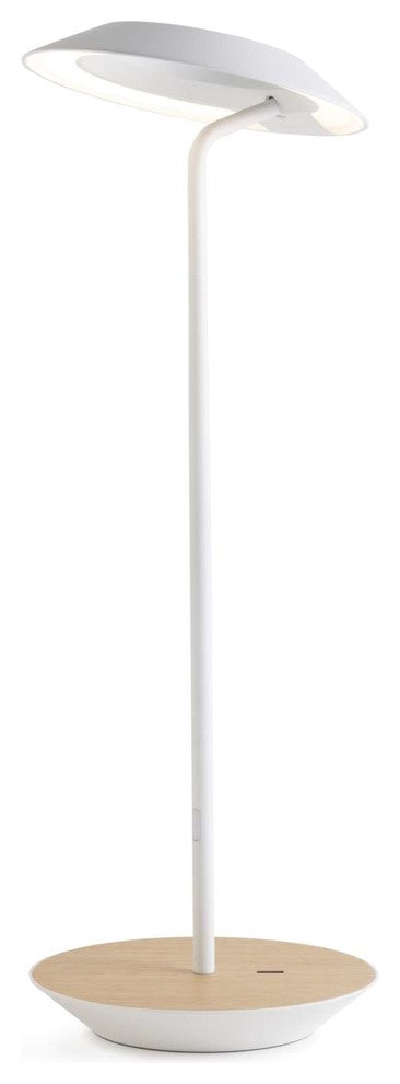 Koncept Royyo Desk Lamp with White Oak Base Matte White - RYO-SW-MWT-WOK-DSK - LightingWellCo