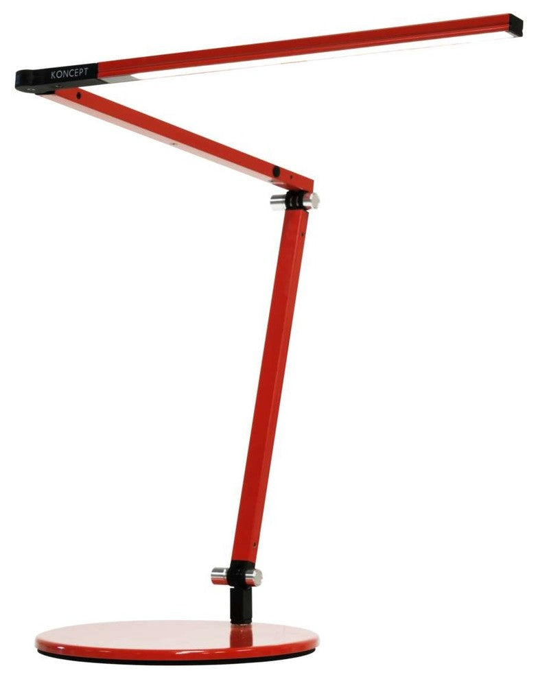 Koncept Z-Bar Mini Desk Lamp with Standard Desk Base Warm White Light Red - AR3100-WD-RED-DSK - LightingWellCo