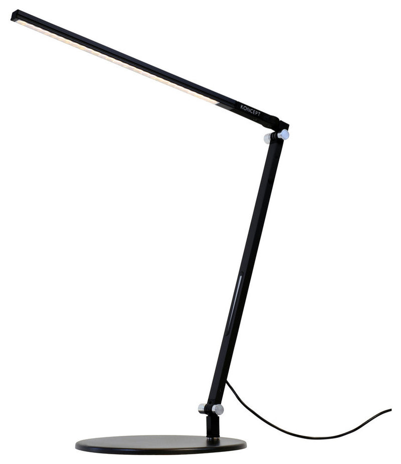 Koncept Z-Bar Solo Mini Desk Lamp with Standard Desk Base Cool White Light Metallic Black - AR1100-CD-MBK-DSK - LightingWellCo