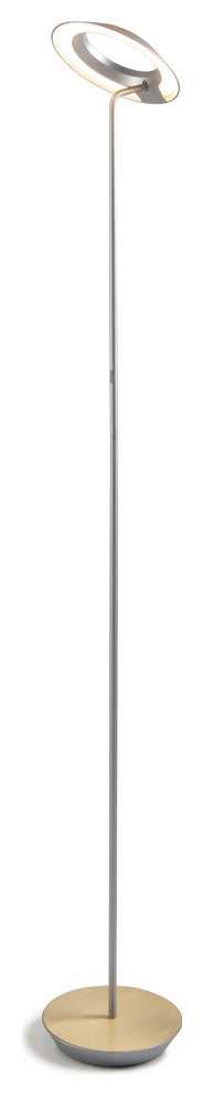 Koncept Royyo Floor Lamp with Brass Base Silver - RYO-SW-SIL-BRS-FLR - LightingWellCo