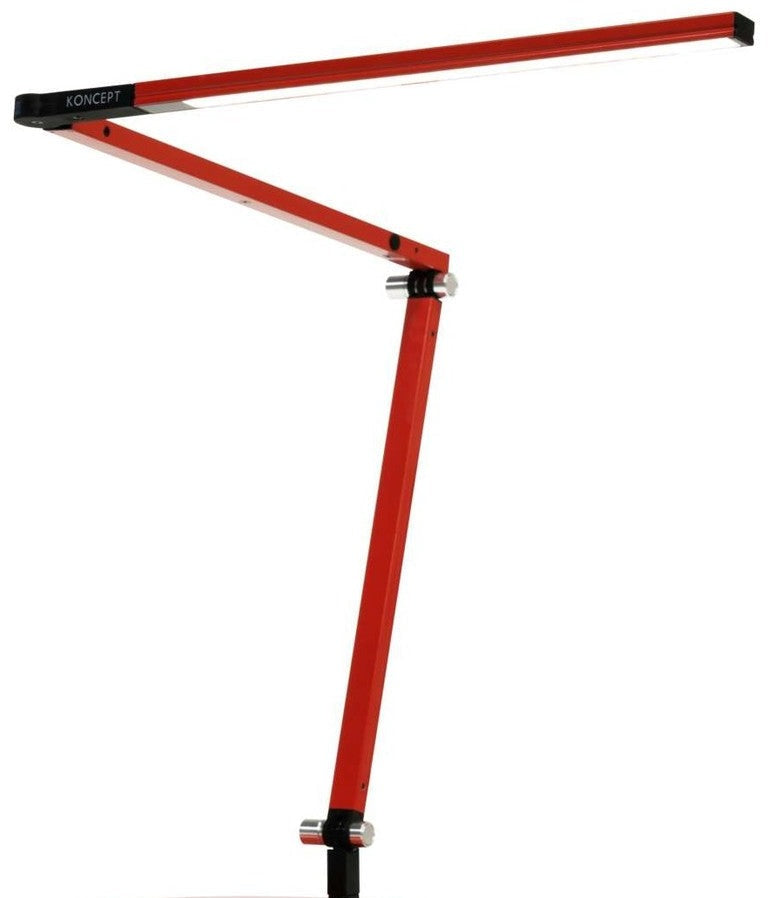 Koncept Z-Bar Mini Desk Lamp with Standard Desk Base Warm White Light Red - AR3100-WD-RED-DSK - LightingWellCo