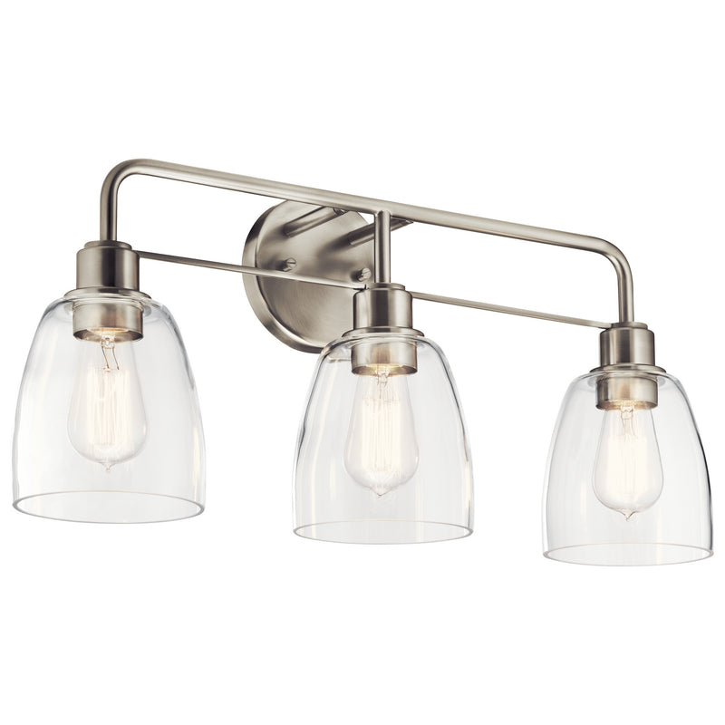 Kichler 55102NI Three Light Bath, Nickel Textured Finish-LightingWellCo