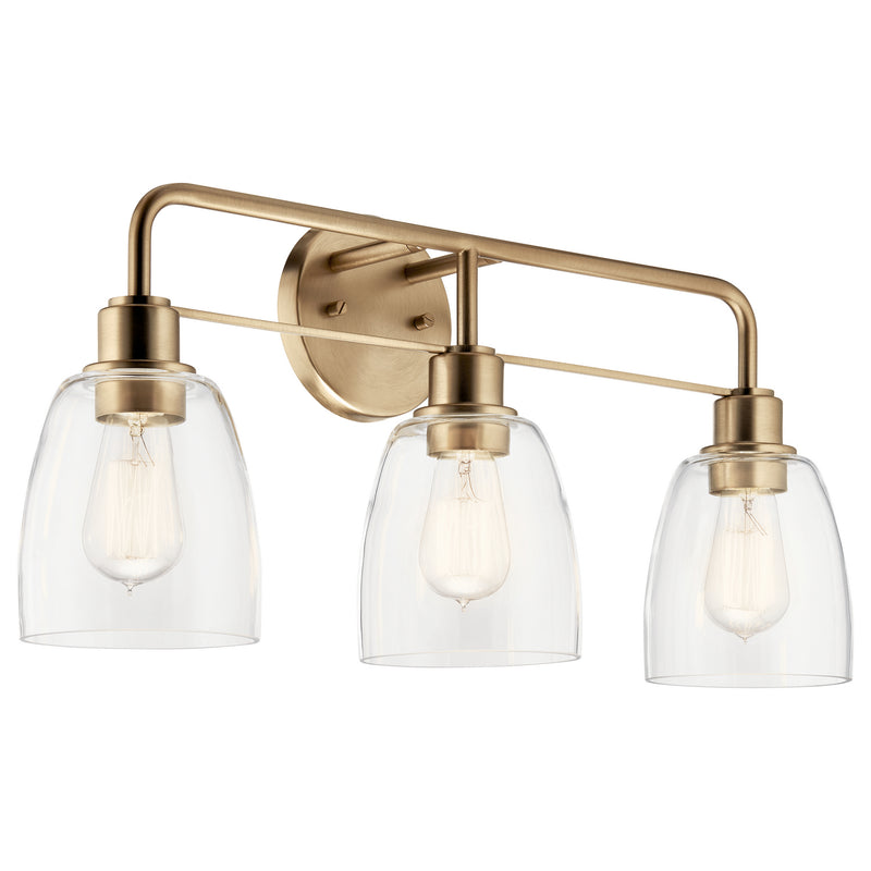 Kichler 55102CPZ Three Light Bath, Champagne Bronze Finish-LightingWellCo